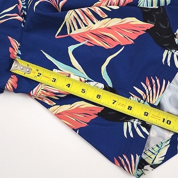 American Outfitters Men's Swim Shorts Toucan Tropical Print Blue Coral Size XL - Picture 16 of 16
